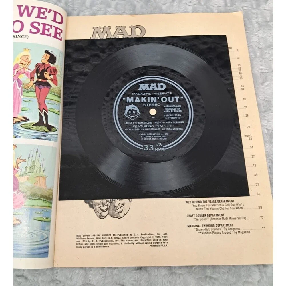 Lot MAD Magazine Super Special Bonus Comics Intact 24 26 With Record Summer 1980